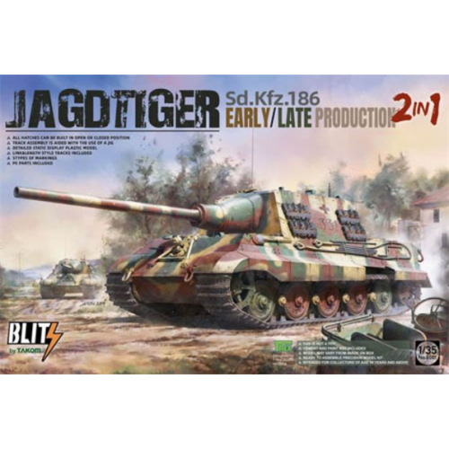 TAK 08001Sdkfz186 Jagdtiger Early/Late Production 2 in 1 kit